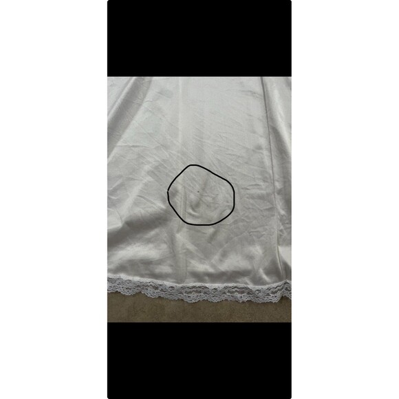 Vintage Cream Lace Nylon Midi Slip Dress Nightgown Jenelle Of California - Picture 9 of 9